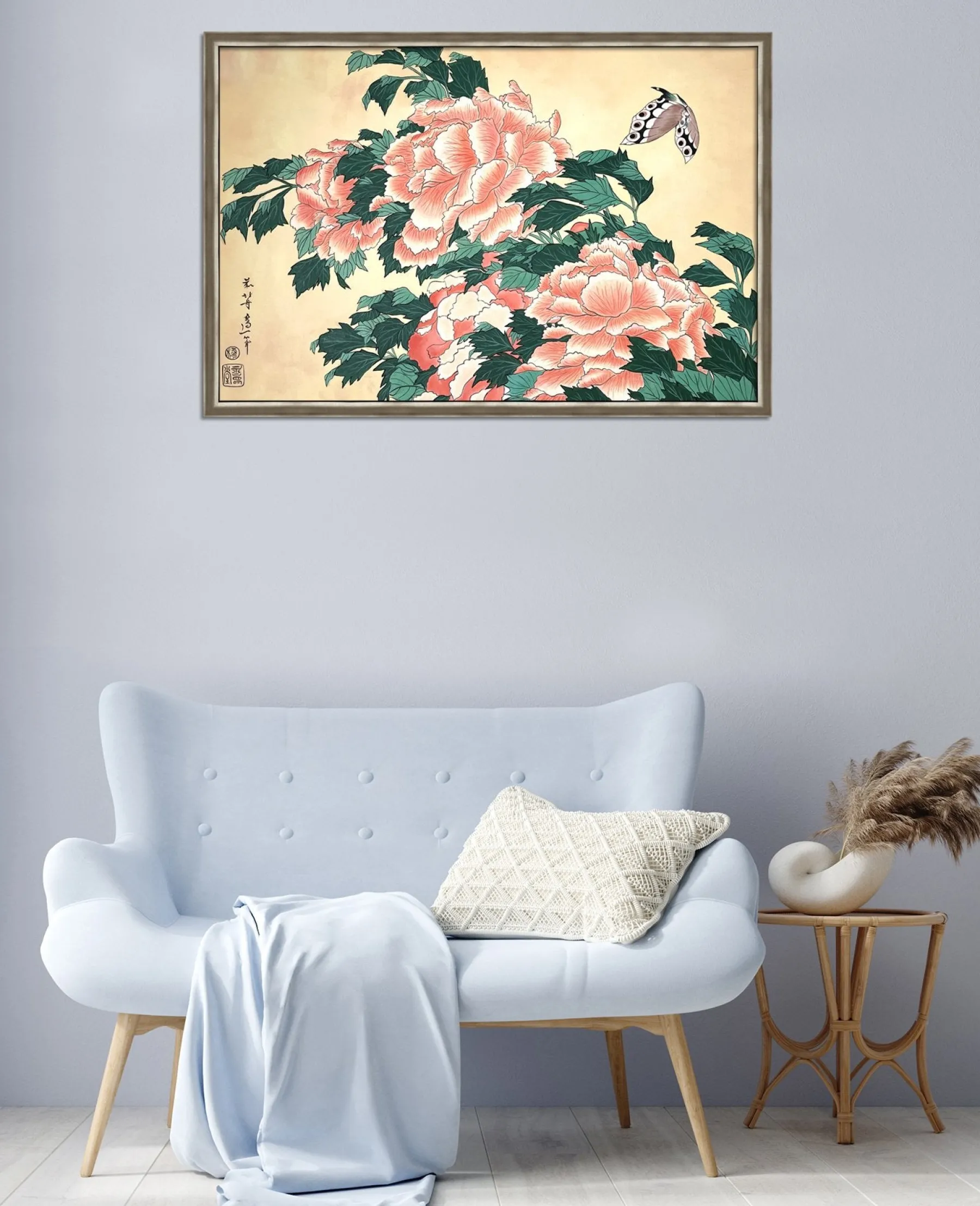Fashion Pivoines et papillons - Hokusai Hokusai