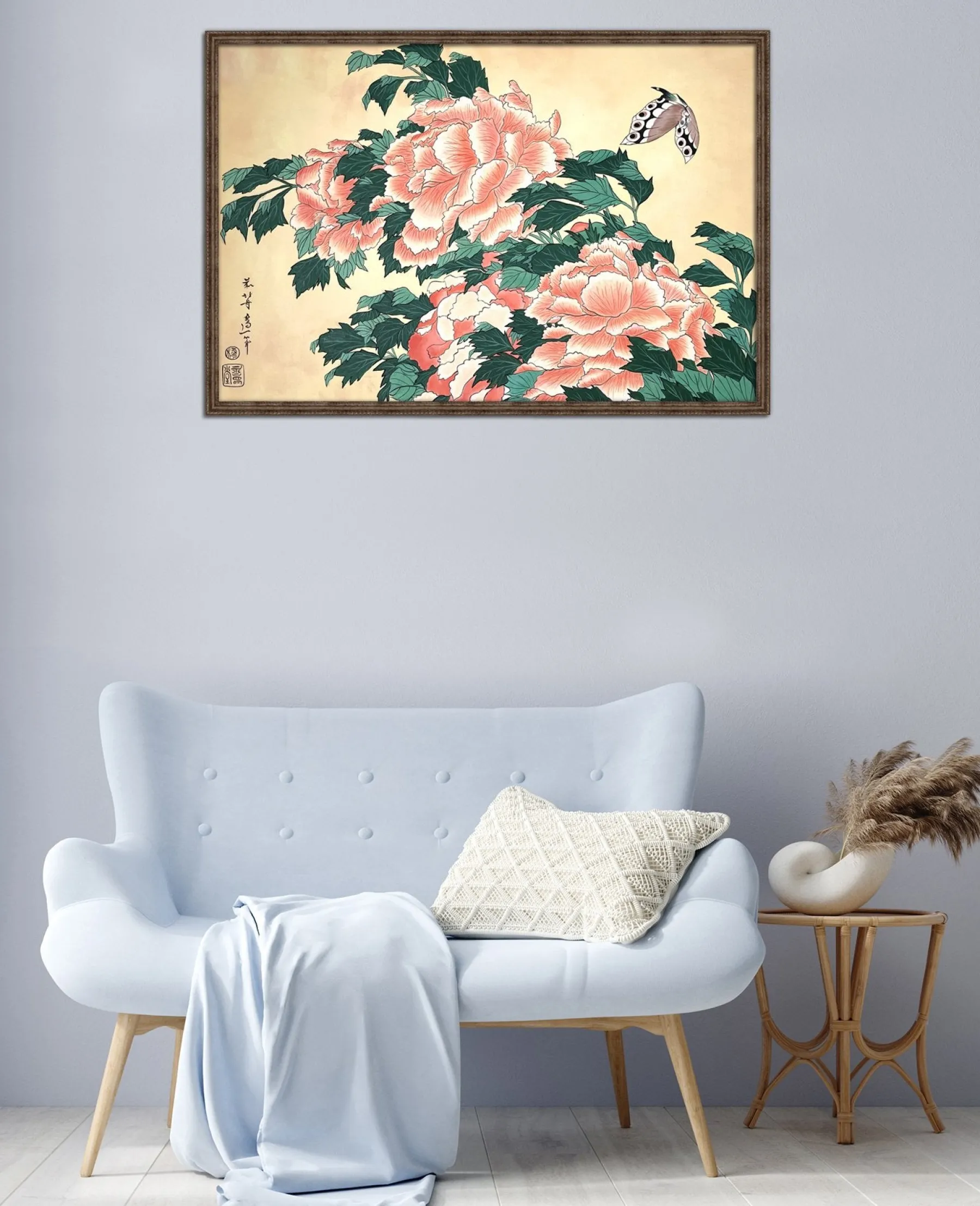 Fashion Pivoines et papillons - Hokusai Hokusai