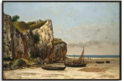 Online Plage à Étretat, Normandie - Gustave Courbet Courbet
