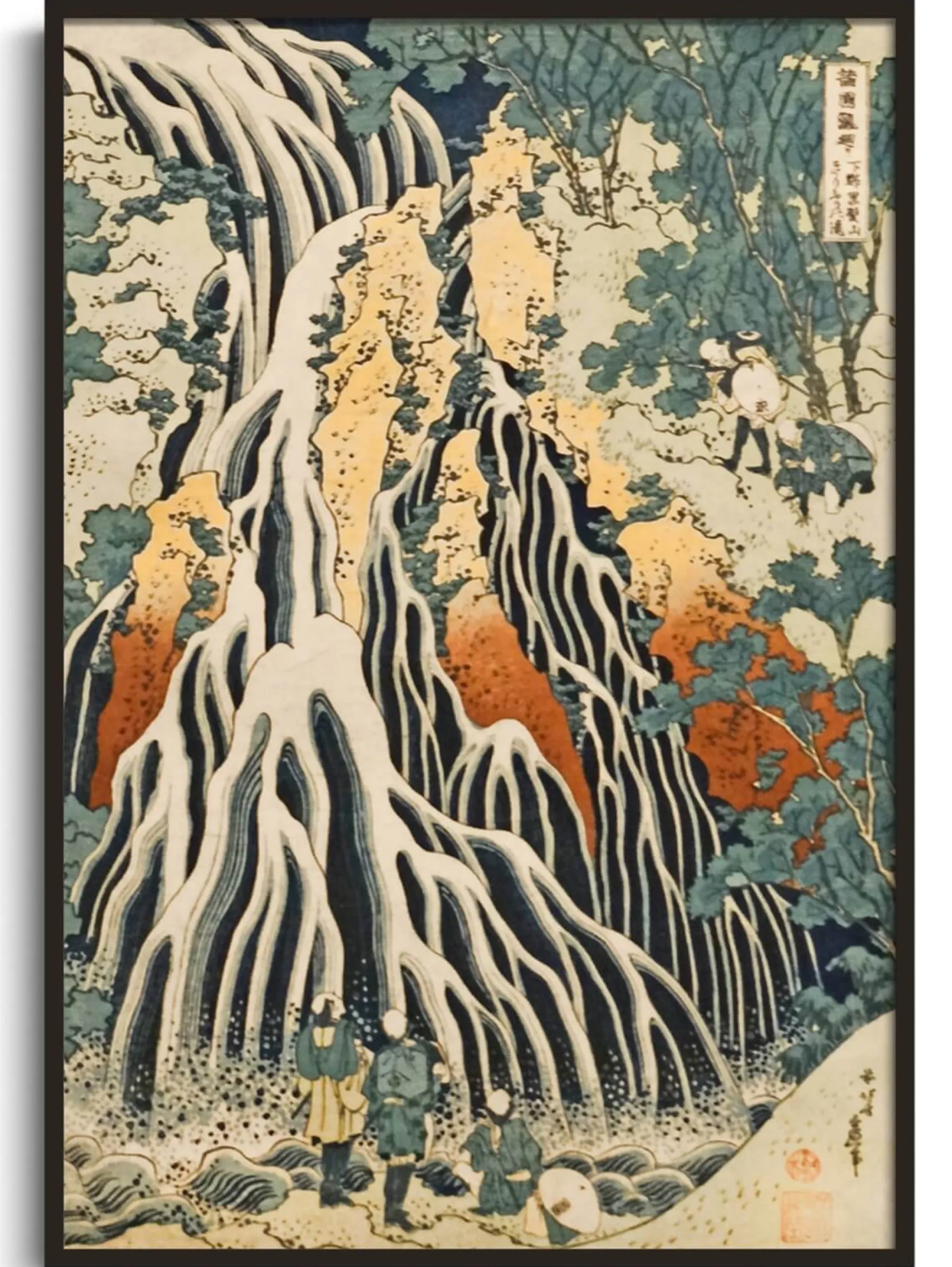 Clearance Pèlerins à la cascade de Kirifuri sur le mont Kurokami dans la province de Shimotsuke - Hokusai Hokusai