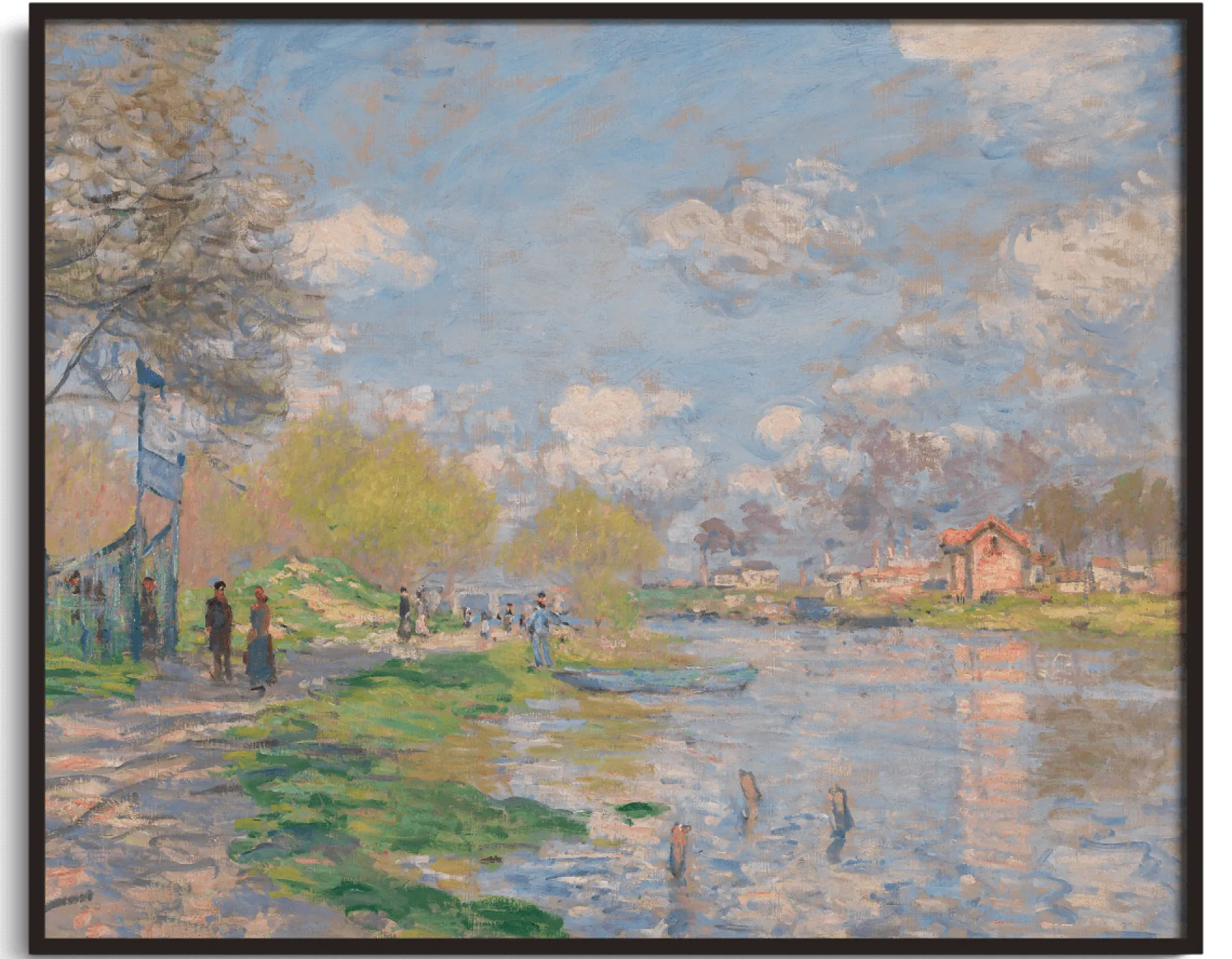 Cheap Printemps à l'île de la grande jatte - Claude Monet Monet