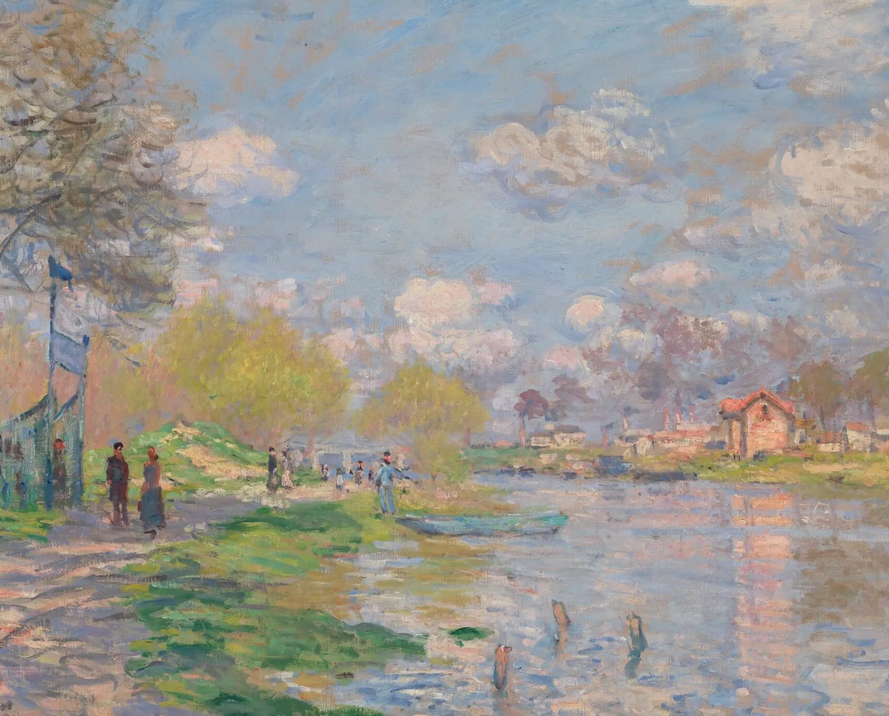 Cheap Printemps à l'île de la grande jatte - Claude Monet Monet