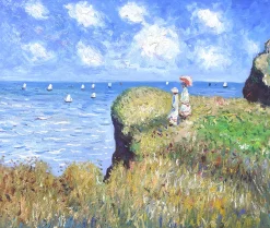 Best Sale Promenade sur la falaise, Pourville - Claude Monet Monet