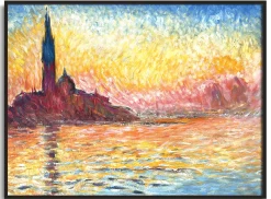 Hot Saint-Georges-Majeur au crépuscule - Claude Monet Monet