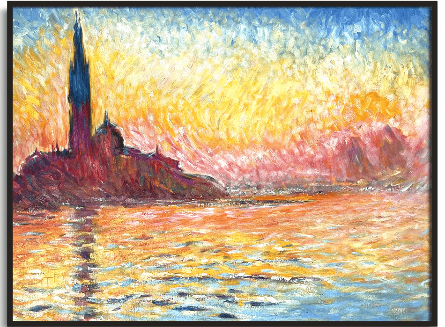 Hot Saint-Georges-Majeur au crépuscule - Claude Monet Monet