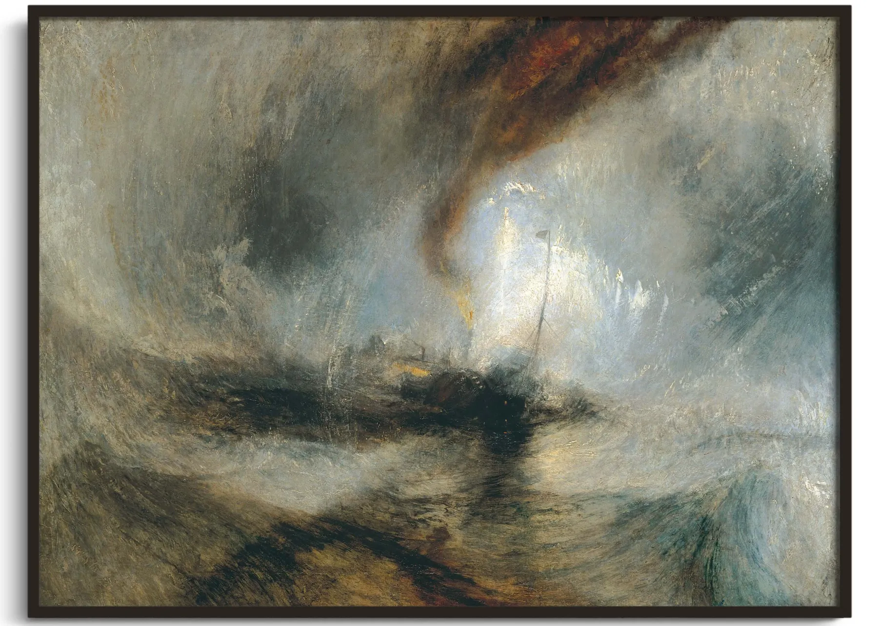 Fashion Tempête de neige - Bateau à vapeur au large de l'embouchure d'un port - William Turner Turner
