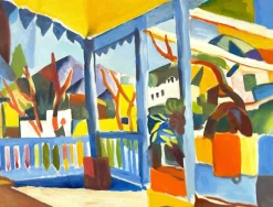 New Terrasse de la maison de campagne à St. Germain - August Macke Macke