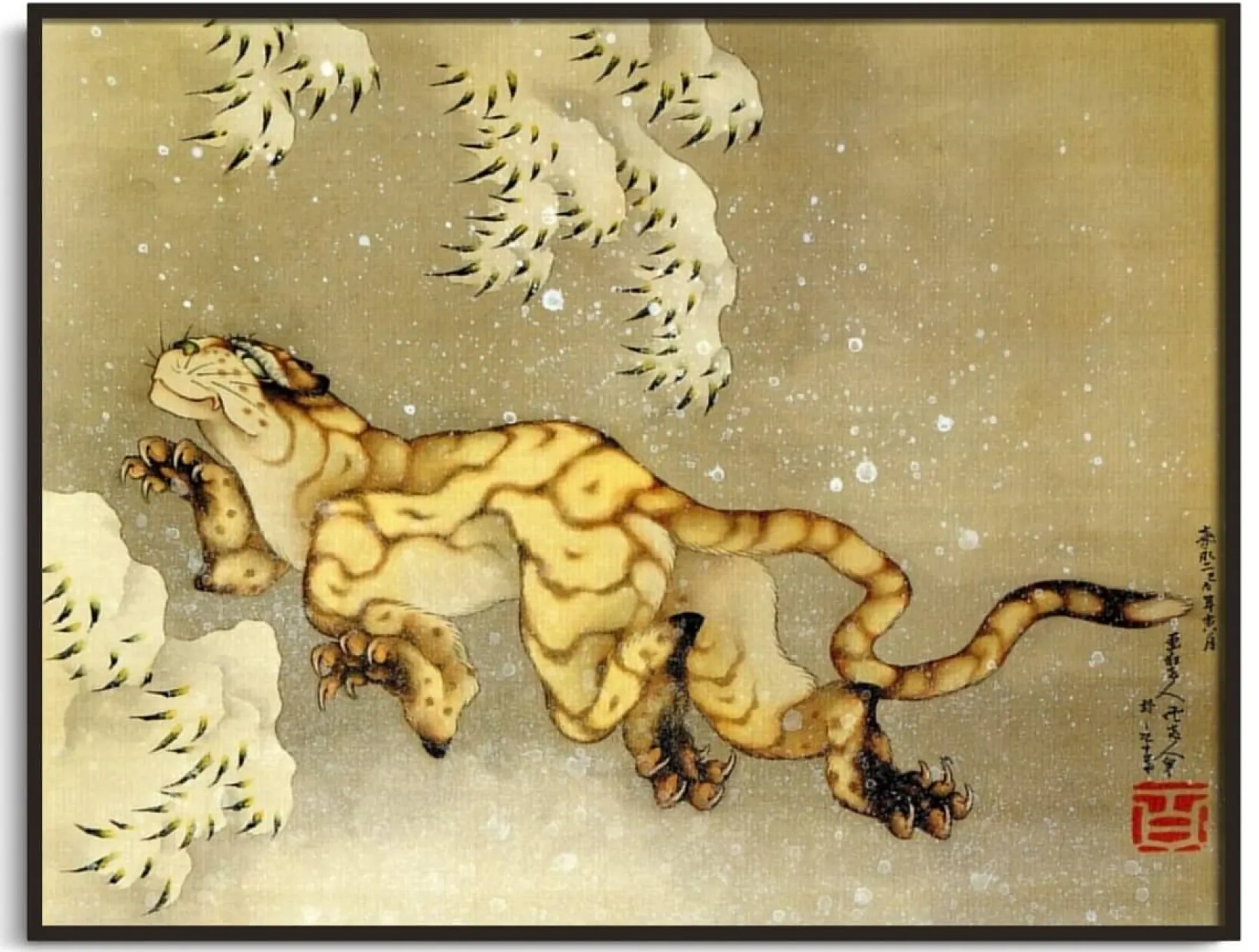 Shop Tigre dans la neige - Hokusai Hokusai