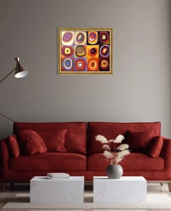 Outlet Étude de couleurs, carrés avec cercles concentriques - Vassily Kandinsky Kandinsky