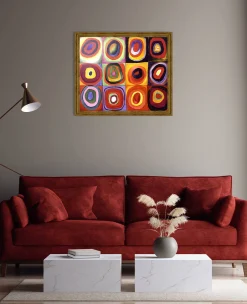 Outlet Étude de couleurs, carrés avec cercles concentriques - Vassily Kandinsky Kandinsky