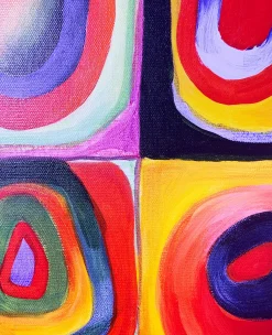 Outlet Étude de couleurs, carrés avec cercles concentriques - Vassily Kandinsky Kandinsky