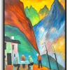 New Wirtschaft vor Gebirgslandschaft - Marianne von Werefkin Von Werefkin